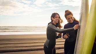 checking surfboards