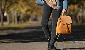man walking with bag