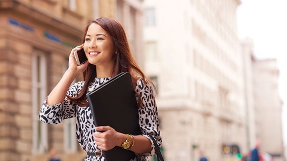 Woman talking on phone Woman talking on phone