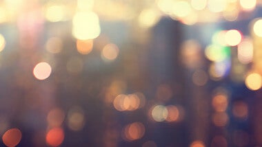 blurry city lights