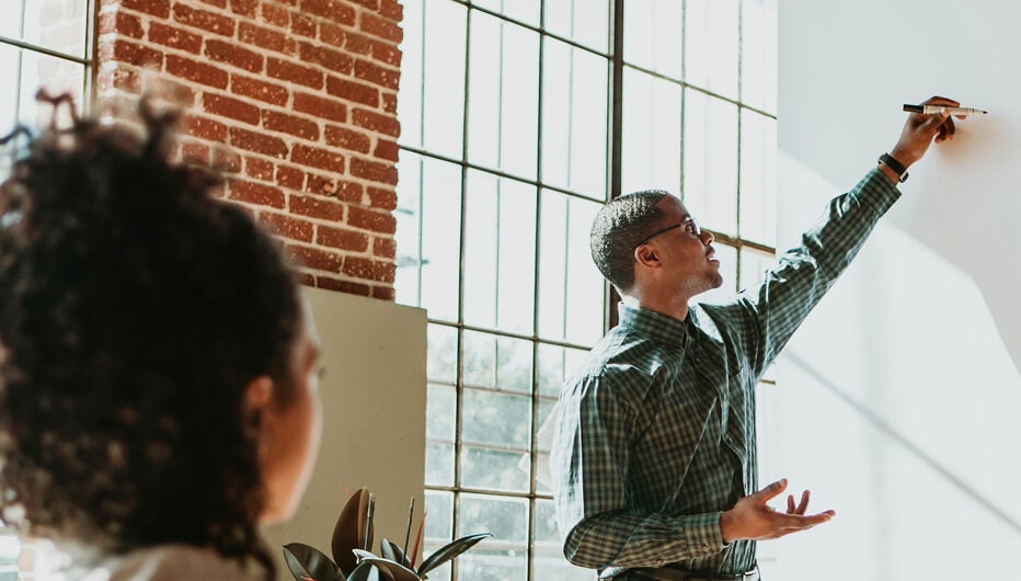 A group of people having an informal meeting