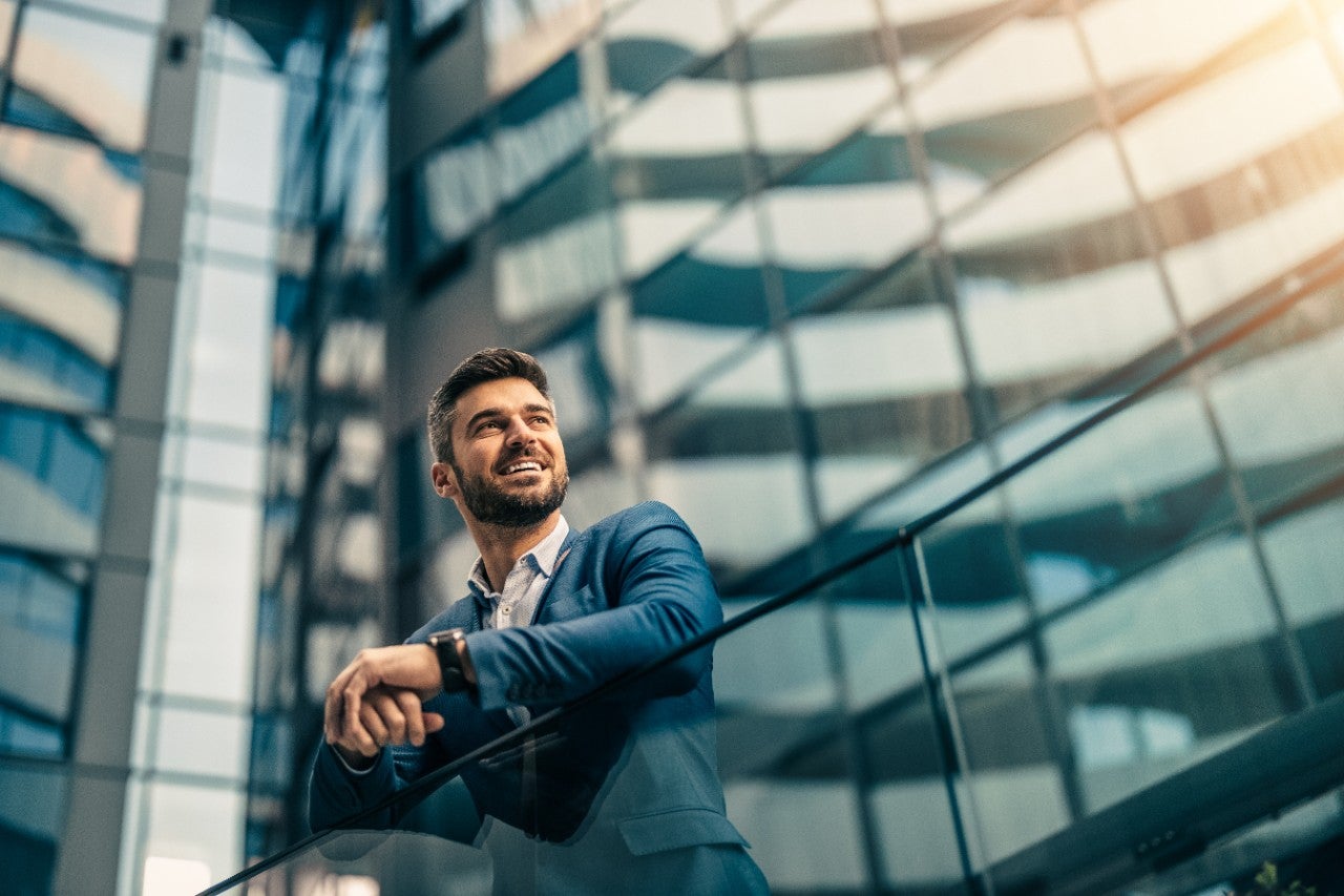 Handsome confident businessman portrait