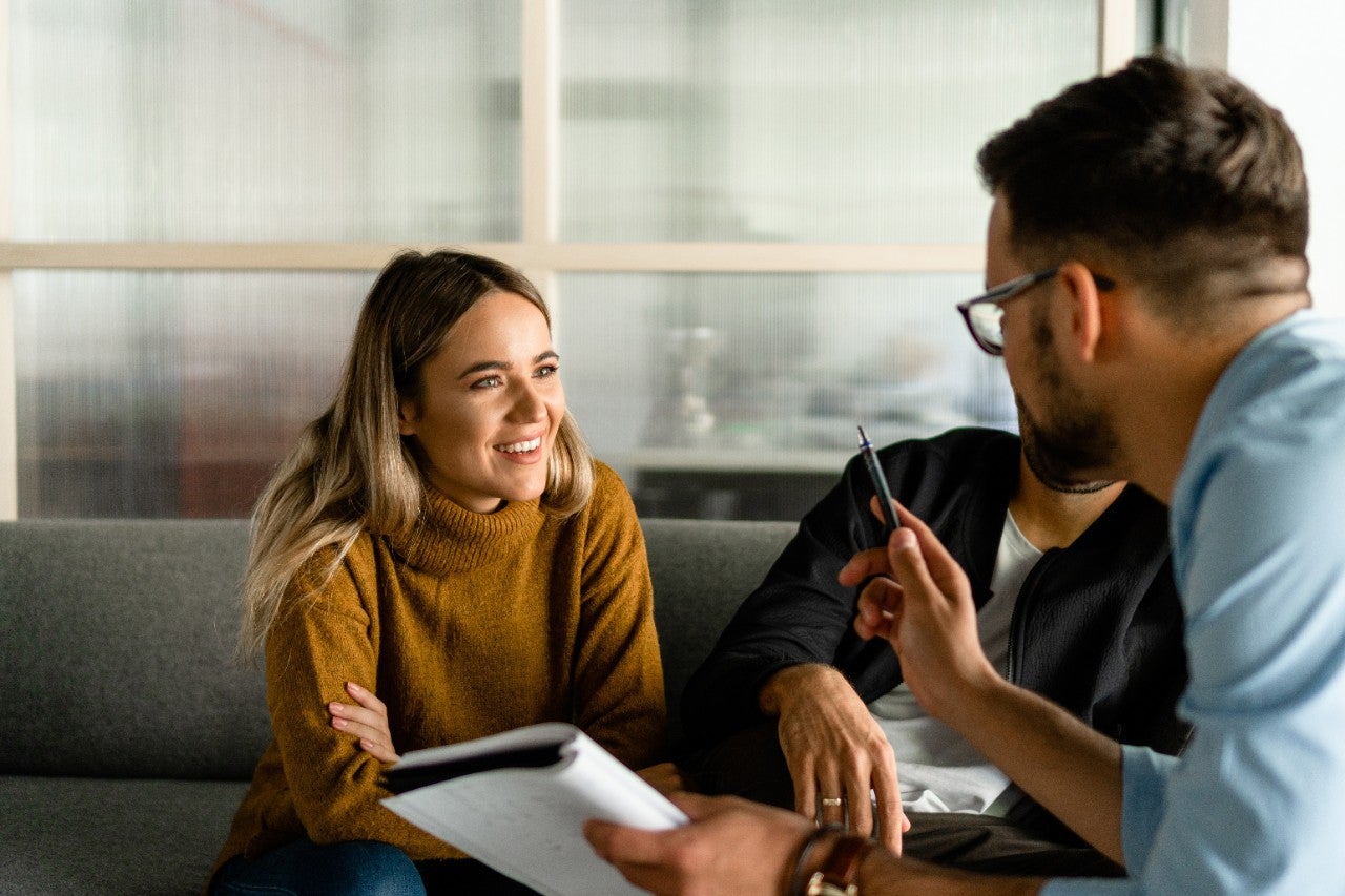 Creative people working at startup